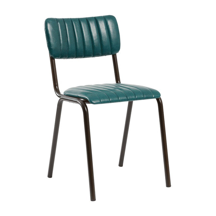Tavo Stacking Side Chair Café Furniture zaptrading Vintage Teal 