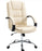 Vinsetto Executive Cream Leather Office Chair Office Chairs AOSOM Cream 