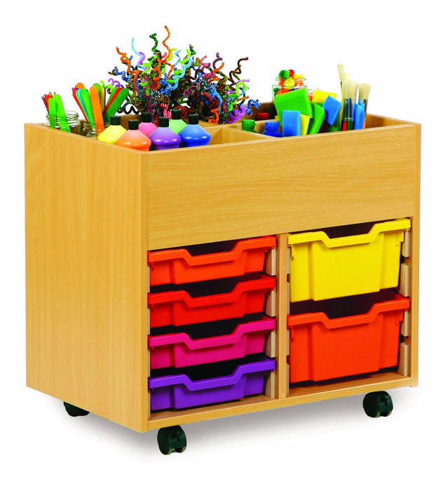 4 bay art kinderbox unit with trays Art & Craft Storage Monach 