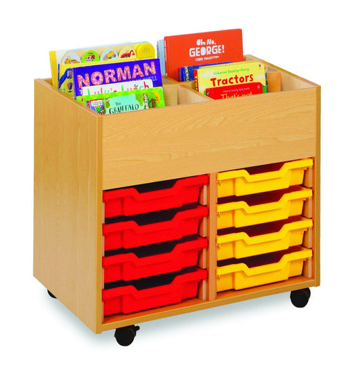 4 bay kinderbox unit with trays Book Storage Monach 