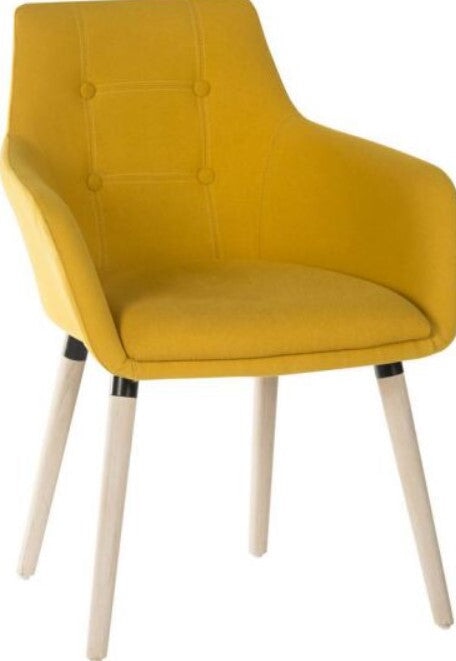4 Legged Reception Chair SOFT SEATING & RECEP Teknik Yellow 