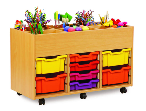 6 bay art kinderbox unit with trays Book Storage Monach 