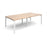 Adapt II Rectangular Boardroom Table BOARDROOM TABLES Dams Beech White 3200mm x 1600mm