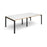 Adapt II Rectangular Boardroom Table BOARDROOM TABLES Dams White/Oak Edge Black 2400mm x 1200mm