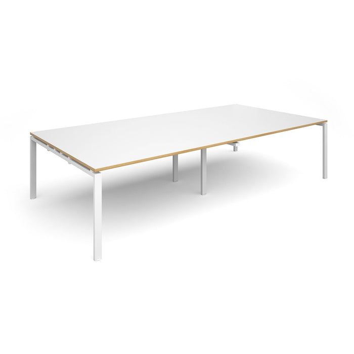 Adapt II Rectangular Boardroom Table BOARDROOM TABLES Dams White/Oak Edge White 3200mm x 1600mm