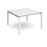 Adapt II Square Boardroom Table 1200mm x 1200mm BOARDROOM TABLES Dams White/Oak Silver 