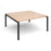 Adapt II Square Boardroom Table 1600mm x 1600mm BOARDROOM TABLES Dams Beech Black 