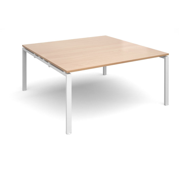 Adapt II Square Boardroom Table 1600mm x 1600mm BOARDROOM TABLES Dams Beech White 