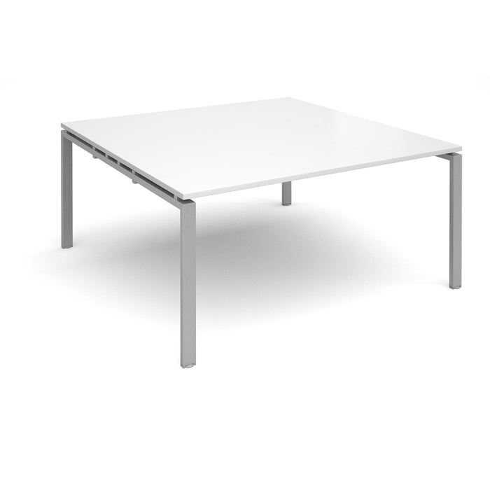 Adapt II Square Boardroom Table 1600mm x 1600mm BOARDROOM TABLES Dams White Silver 