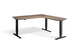 Advance Height Adjustable Corner Desk Desking Lavoro Black 1600 x 1600 Grey Nebraska Oak