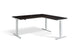 Advance Height Adjustable Corner Desk Desking Lavoro White 1600 x 1600 Wenge