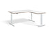 Advance Height Adjustable Corner Desk Desking Lavoro White 1600 x 1600 White Ply Edge