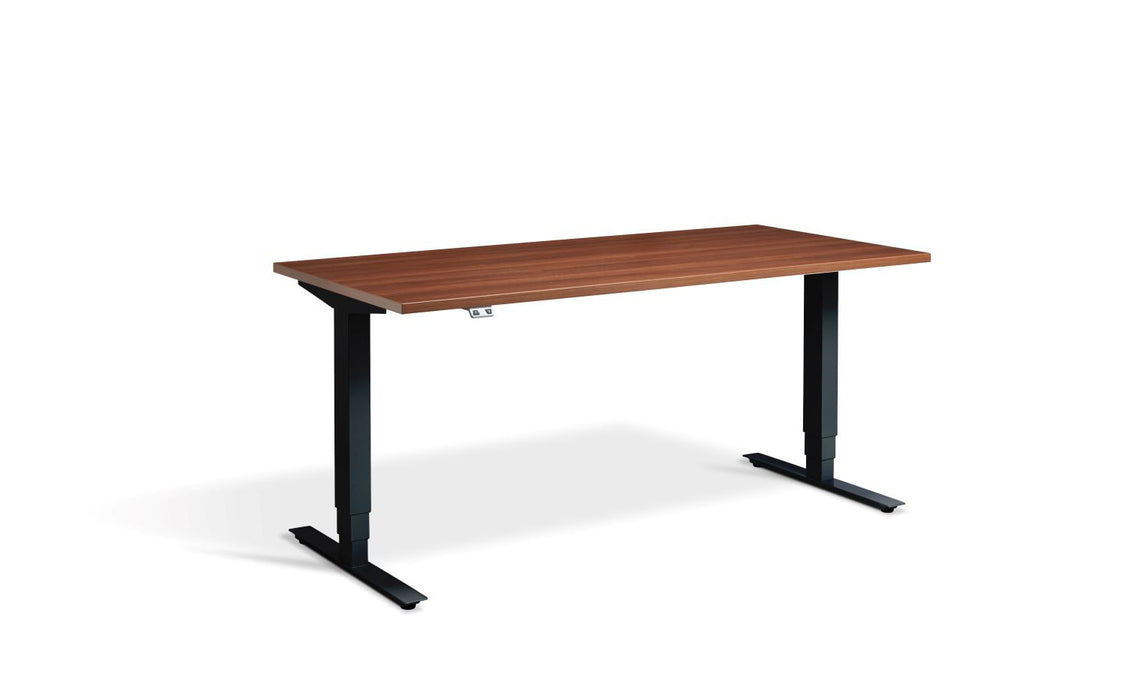 Advance Height Adjustable Desk Desking Lavoro Black 1200 x 800 Walnut