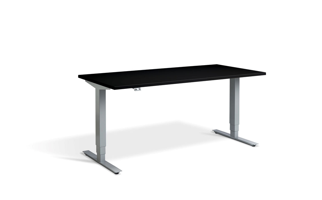 Advance Height Adjustable Desk Desking Lavoro Silver 1200 x 800 Black