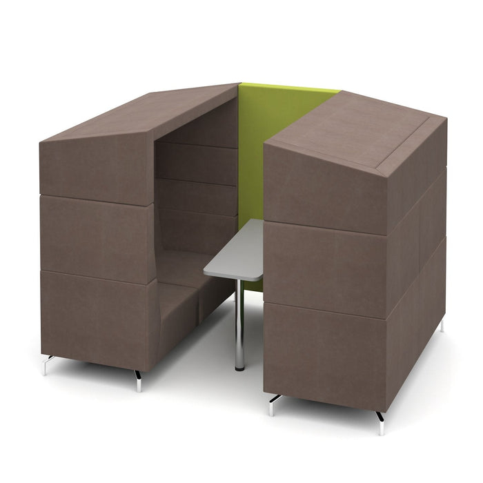 Alban Four Person Covered Meeting Booth SOFT SEATING Social Spaces 2400mm No Lights 