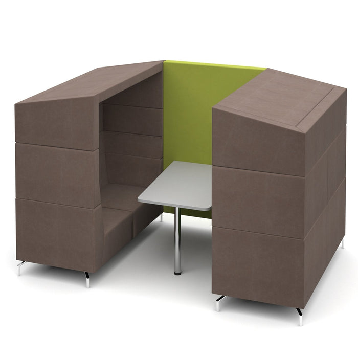 Alban Four Person Covered Meeting Booth SOFT SEATING Social Spaces 2700mm No Lights 