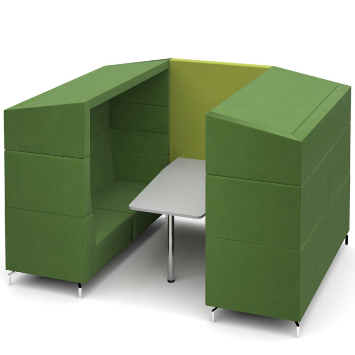 Alban Four Person Covered Meeting Booth SOFT SEATING Social Spaces 