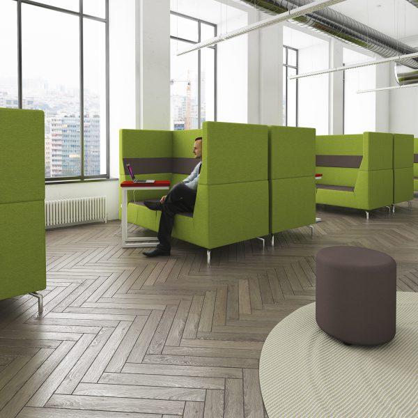 Alban Four Person Meeting Booth SOFT SEATING Social Spaces 