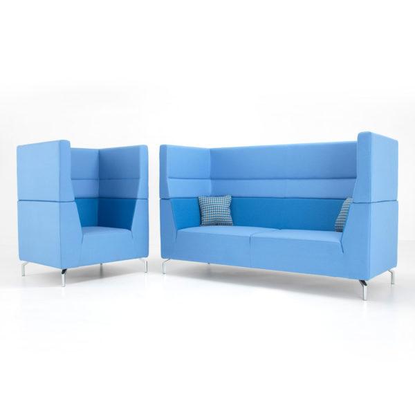 Alban High Back Three Person Sofa SOFT SEATING Social Spaces 