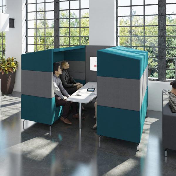Alban Two Person Covered Meeting Booth SOFT SEATING Social Spaces 