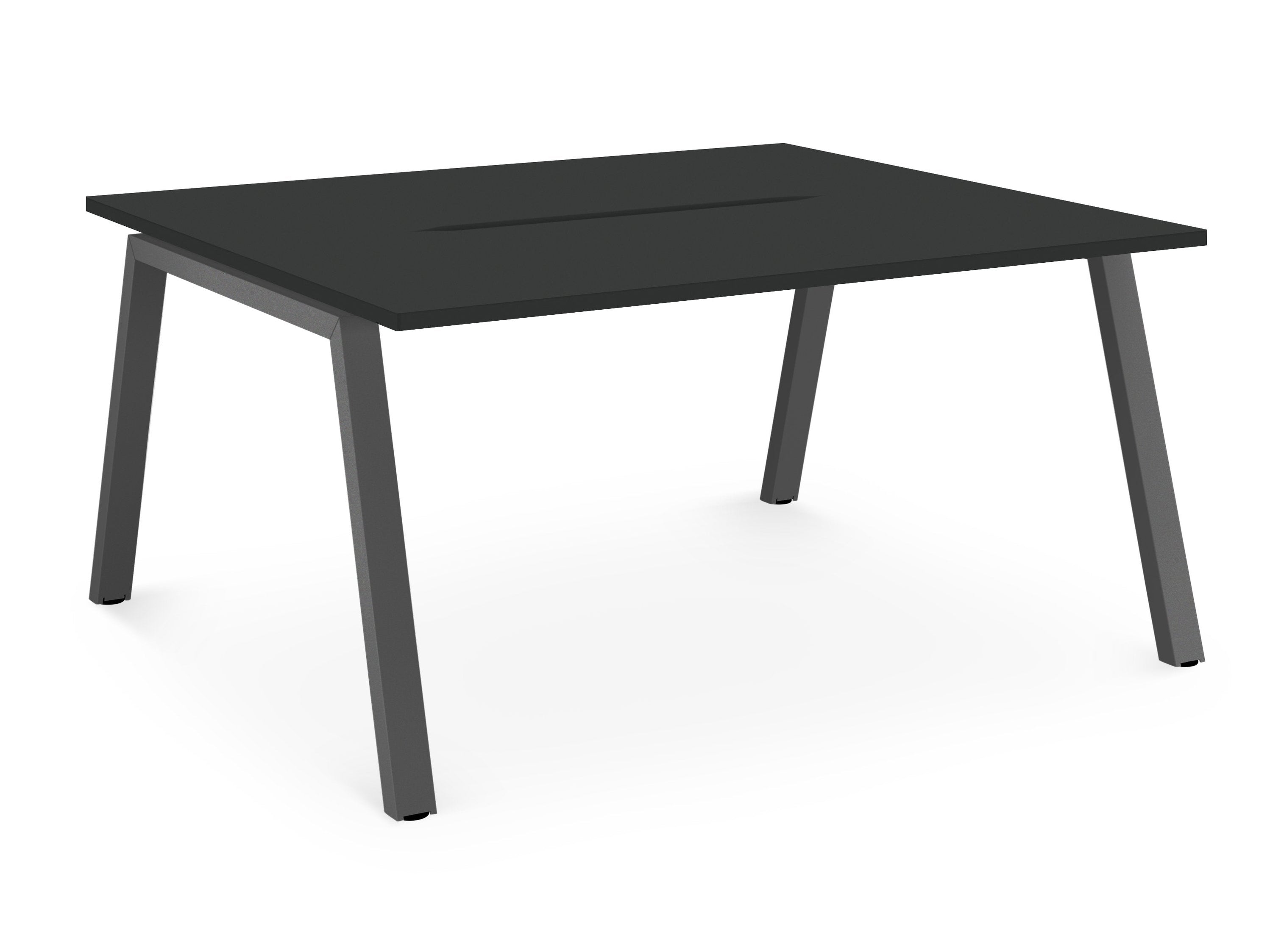 Albion A Frame Bench Desk Meeting Table | Black Metal Frame — Office ...