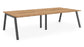 Albion A Frame Bench Desk Meeting Table - Black Metal Frame BENCH DESKS Workstories 4 Person 3200mm x 1600mm Gold Craft Oak