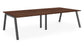 Albion A Frame Bench Desk Meeting Table - Black Metal Frame BENCH DESKS Workstories 4 Person 3200mm x 1600mm Walnut