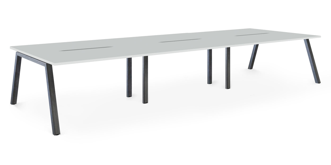 Albion A Frame Bench Desk Meeting Table - Raw Metal Frame BENCH DESKS Workstories 