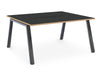 Albion A Frame Bench Desk Meeting Table - Raw Metal Frame BENCH DESKS Workstories 2 Person 1200mm x 1600mm Anthracite/Ply Edge