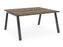 Albion A Frame Bench Desk Meeting Table - Raw Metal Frame BENCH DESKS Workstories 2 Person 1200mm x 1600mm Grey Nebraska Oak