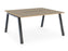 Albion A Frame Bench Desk Meeting Table - Raw Metal Frame BENCH DESKS Workstories 2 Person 1200mm x 1600mm Stone Grey