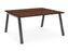 Albion A Frame Bench Desk Meeting Table - Raw Metal Frame BENCH DESKS Workstories 2 Person 1200mm x 1600mm Walnut