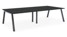 Albion A Frame Bench Desk Meeting Table - Raw Metal Frame BENCH DESKS Workstories 4 Person 3200mm x 1600mm Anthracite