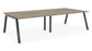 Albion A Frame Bench Desk Meeting Table - Raw Metal Frame BENCH DESKS Workstories 4 Person 3200mm x 1600mm Stone Grey