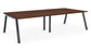 Albion A Frame Bench Desk Meeting Table - Raw Metal Frame BENCH DESKS Workstories 4 Person 3200mm x 1600mm Walnut