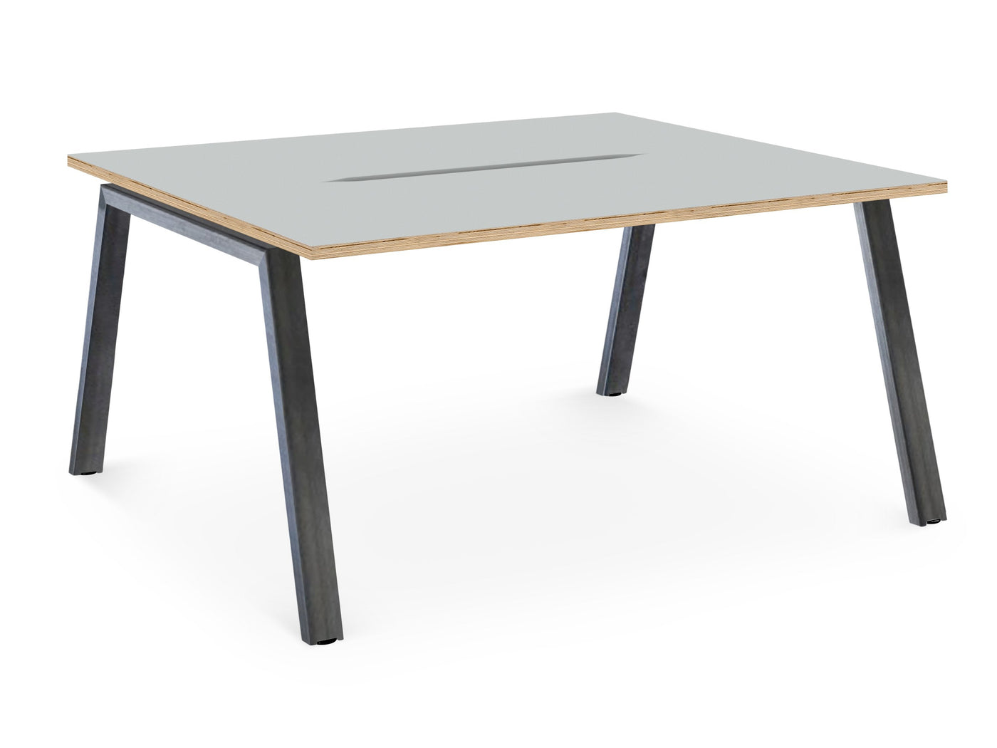 Albion A Frame Bench Desk Meeting Table - Raw Metal Frame BENCH DESKS Workstories 
