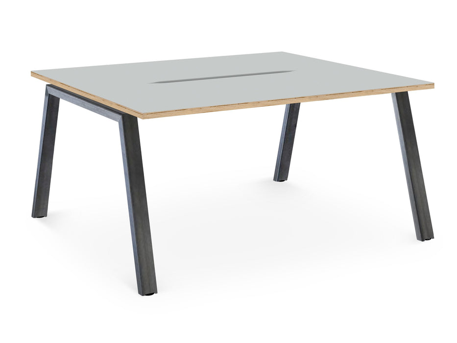 Albion A Frame Bench Desk Meeting Table - Raw Metal Frame BENCH DESKS Workstories 