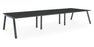 Albion A Frame Bench Desk Meeting Table - Raw Metal Frame BENCH DESKS Workstories 6 Person 4800mm x 1600mm Anthracite