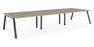Albion A Frame Bench Desk Meeting Table - Raw Metal Frame BENCH DESKS Workstories 6 Person 4800mm x 1600mm Stone Grey