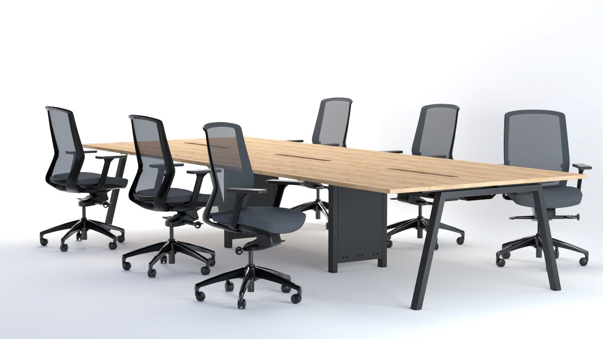 Albion A Frame Bench Desk Meeting Table - Raw Metal Frame BENCH DESKS Workstories 