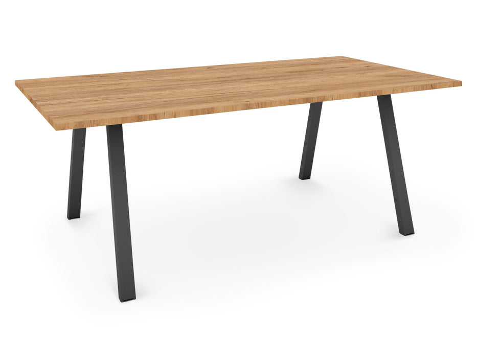 Albion A Frame Meeting Table - Black Finish Frame Meeting Tables Workstories 2000mm x 800mm Black Gold Craft Oak