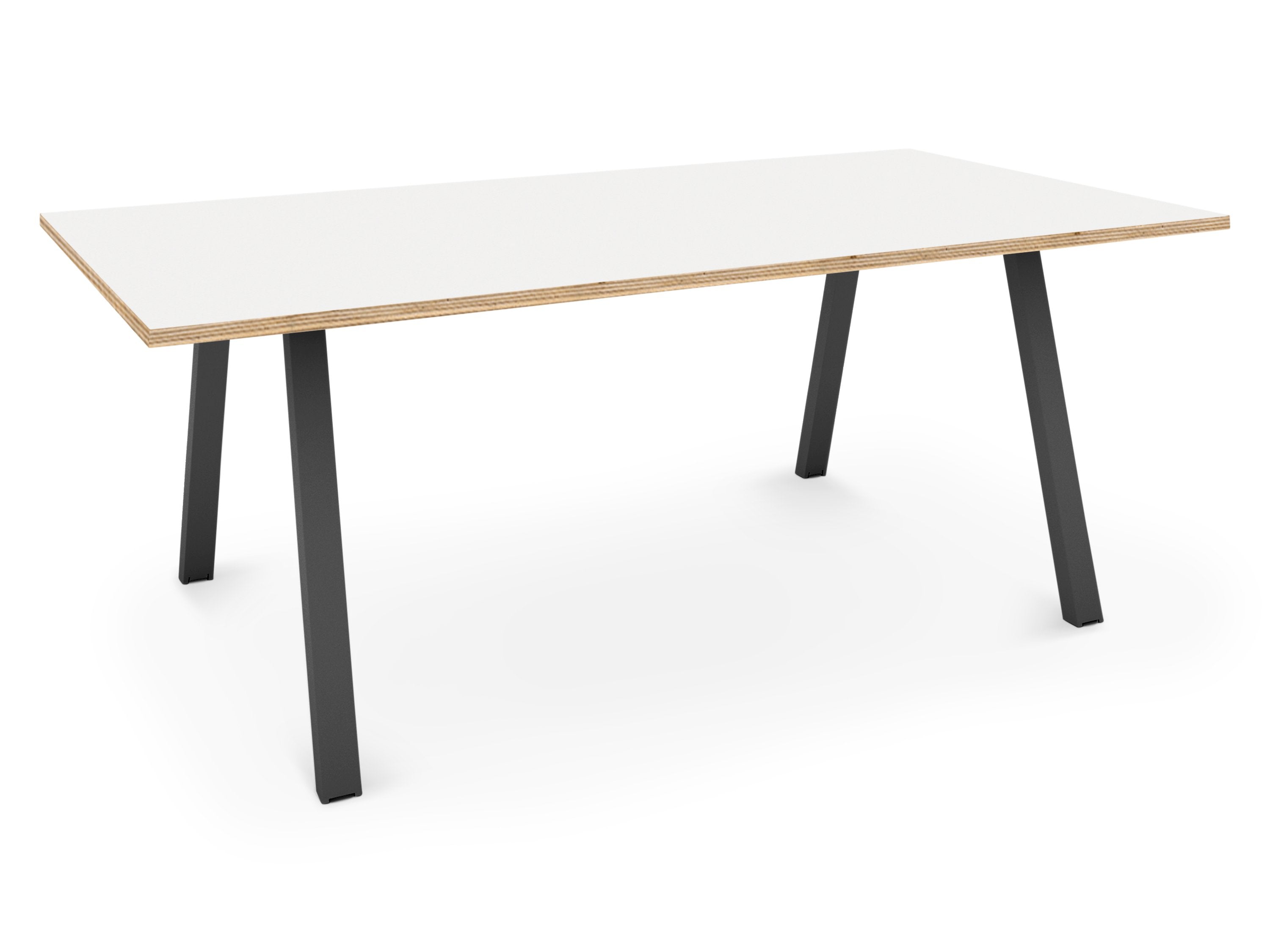 Albion A Frame Meeting Table - Black Finish Frame Meeting Tables Workstories 2000mm x 800mm Black White/Ply