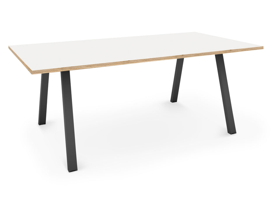 Albion A Frame Meeting Table - Black Finish Frame Meeting Tables Workstories 2000mm x 800mm Black White/Ply