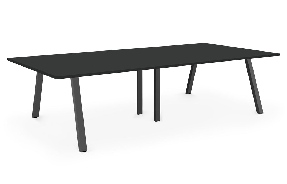 Albion A Frame Meeting Table - Black Finish Frame Meeting Tables Workstories 2400mm x 1200mm Black Gold Craft Oak