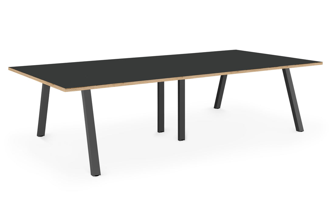 Albion A Frame Meeting Table - Black Finish Frame Meeting Tables Workstories 3600mm x 1400mm Black Anthracite/Ply