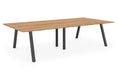 Albion A Frame Meeting Table - Black Finish Frame Meeting Tables Workstories 3600mm x 1400mm Black Gold Craft Oak