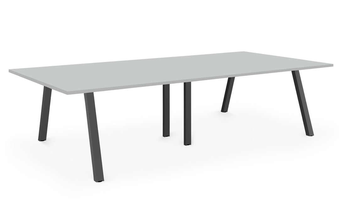 Albion A Frame Meeting Table - Black Finish Frame Meeting Tables Workstories 3600mm x 1400mm Black Light Grey