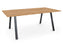 Albion A Frame Meeting Tables - Raw Finish Frame BENCH DESKS Workstories 2000mm x 800mm Raw Gold Craft Oak