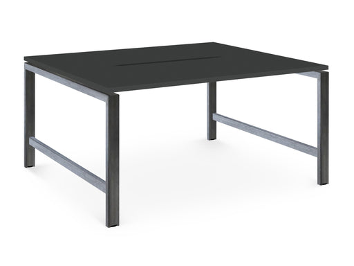 Albion Studio Frame Bench System - Raw Metal Frame BENCH DESKS Workstories 2 Person 1200mm x 1600mm Anthracite
