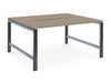 Albion Studio Frame Bench System - Raw Metal Frame BENCH DESKS Workstories 2 Person 1200mm x 1600mm Stone Grey